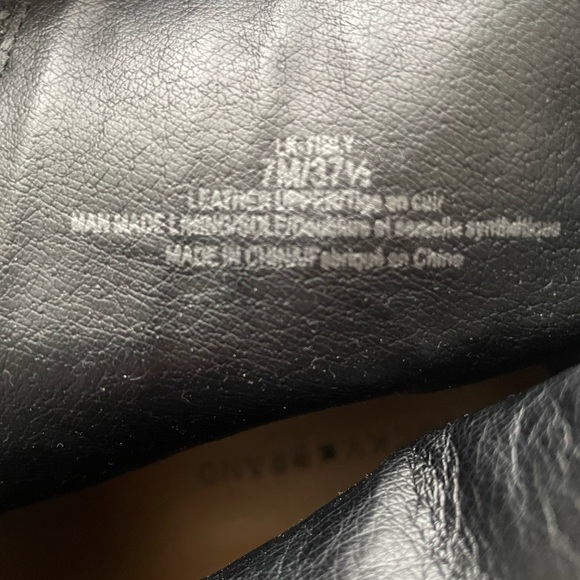 Lucky Brand “Tibly” Black Leather Booties with Bold Zipper Hardware - Picture 12 of 12